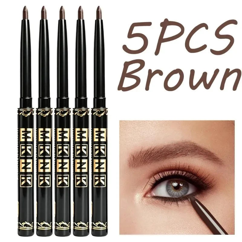 1-12pcs Waterproof Black Eyeliner Pencil Smudge-Proof Easy Twist Application Eye Gel for Beginner-Friendly Bold Punk Eye Makeup