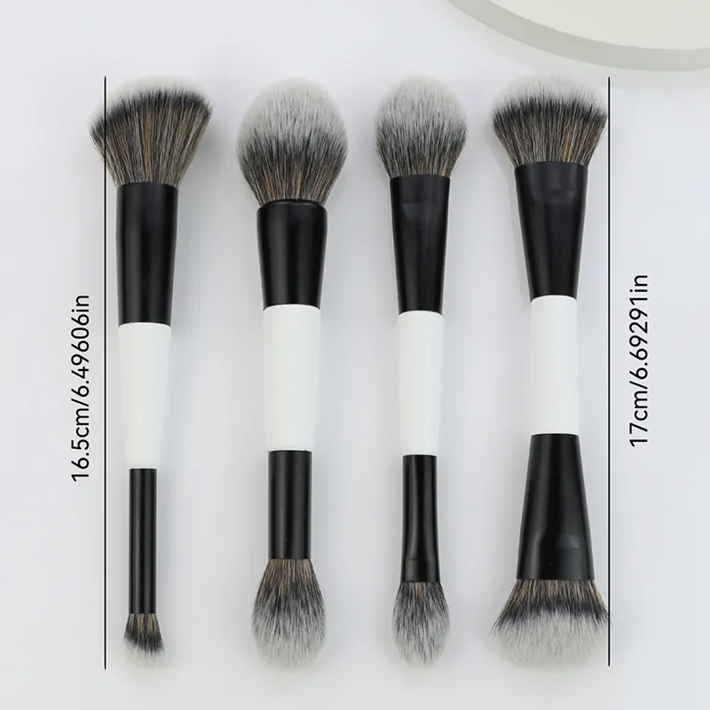 ✦ Dual-Ended Foundation Face Brush Double-ended Powder Blush Contour And Eyeshadow Concealer Makeup Brushes