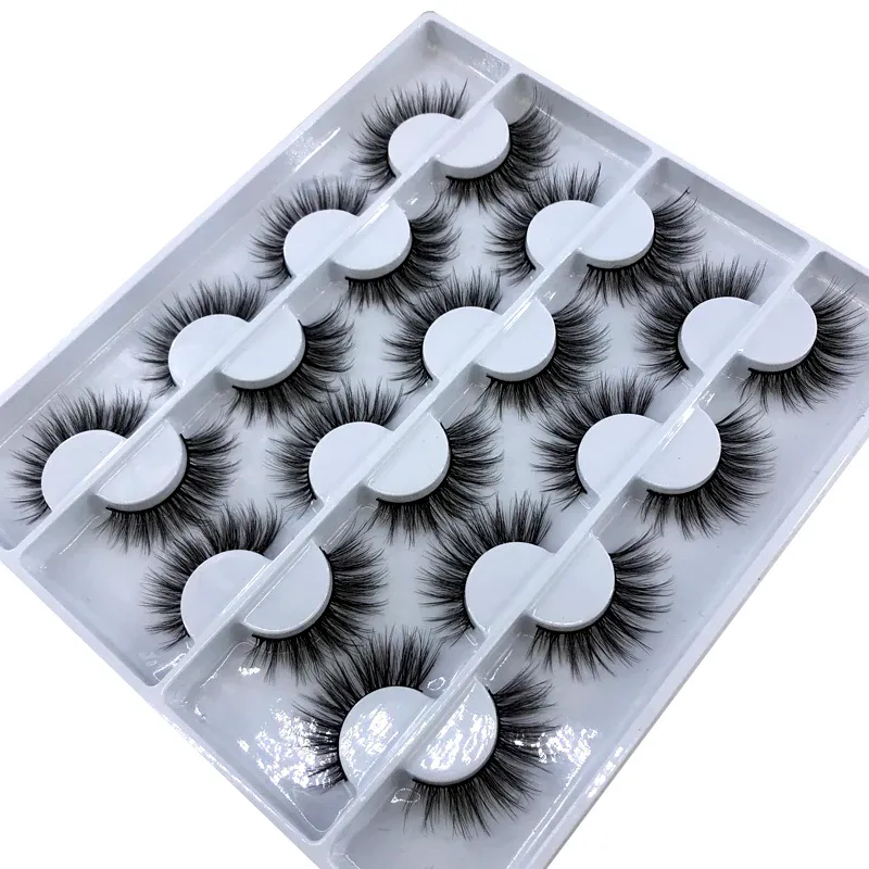 12 pairs of Multipack 3D mink false eyelashes handmade soft and fluffy natural eye makeup tool