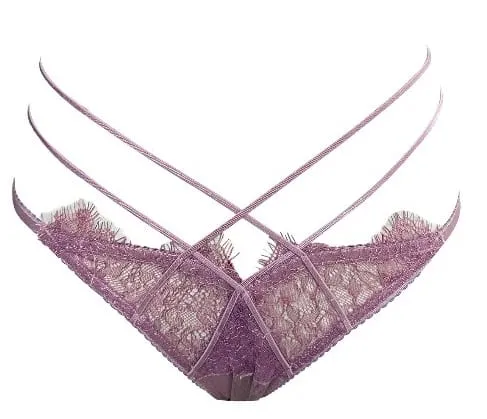 Hot Sale Summer Lace Embroidery Cross Tie Lingerie Set Sheer Mesh Push Up Bra Comfort Daily Wear Underwear Set for Women 32-38