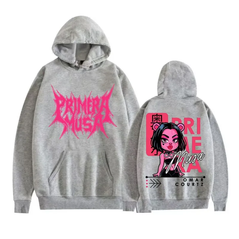 Omar Courtz Primera Musa 2025 World Tour Hoodies Men Women Vintage Hip Hop Streetwear Sweatshirts High Quality Fleece Pullovers