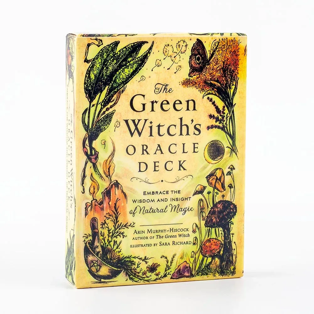 TK119K The Green Witch's Oracle Deck 50Pcs Tarot Leisure Entertainment Game Card Family Gathering Divination Deck 10.3*7.3cm