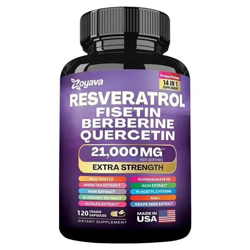 Capsule di estratto di resveratrolo - Benefici Immunità Antiossidanti Salute cardiovascolare Promuove la pelle liscia