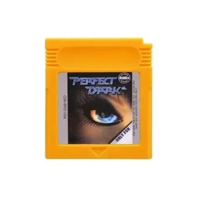เขียนใหม่ได้ USA รุ่น GBC เกม Perfect Dark 9 สีเปลือกหอยพร้อมแบตเตอรี่คอนโซลวิดีโอเกมการ์ด