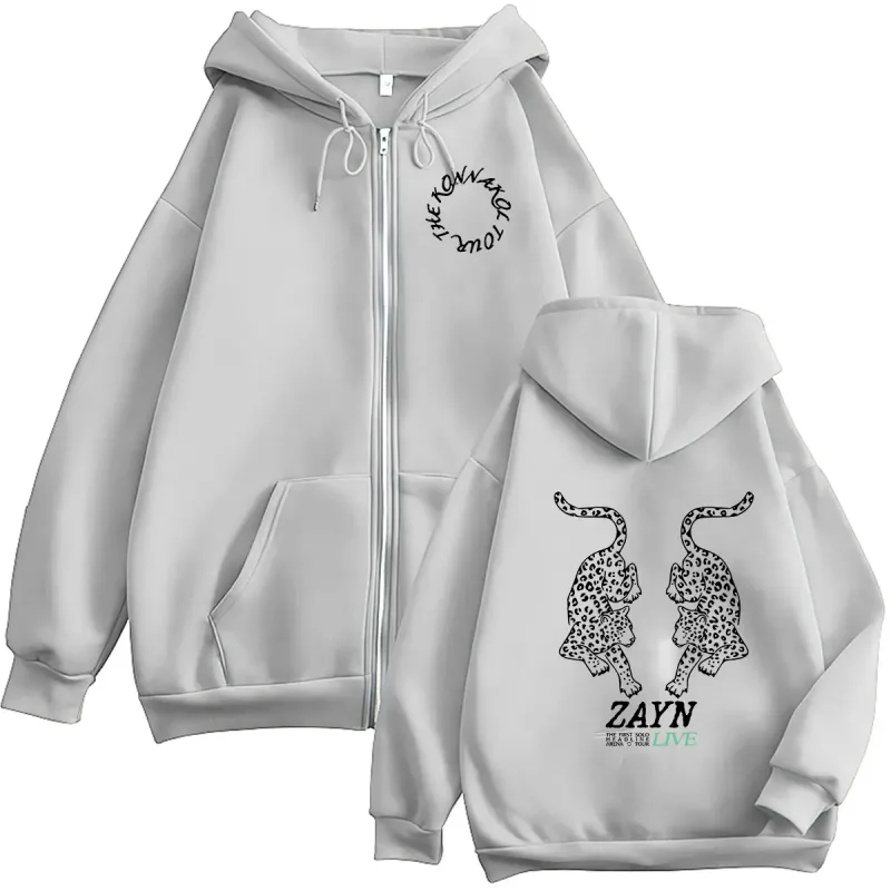 Zayn KONNAKOL Arena Tour Live 2026 Zipper Hoodie Men Women Loose Clothing Pullover Sweatshirt Fashion Long Sleeve Coats Hoodies