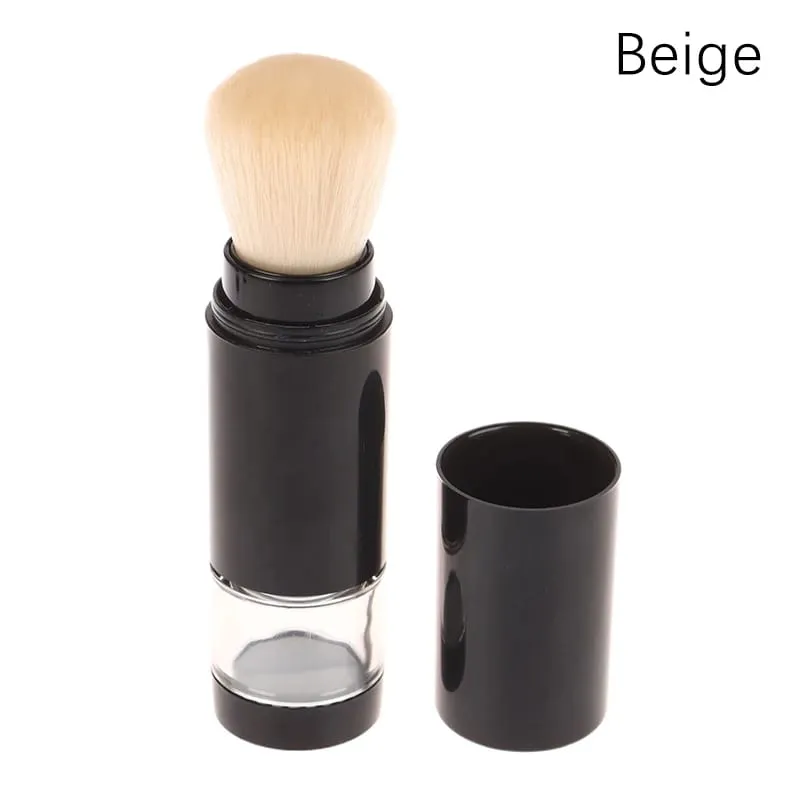 【X】2 In 1 Foundation Brush Makeup Brush Empty Travel Blush With Refillable Loose Powder Bottle Jar Makeup Beauty Tools
