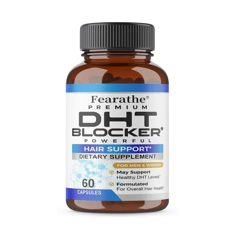 DHT Blocker Powerful Saw Palmetto and Biotin Hair Growth Supplement Promotes Hair Growth Strengthens Hair and Scalp