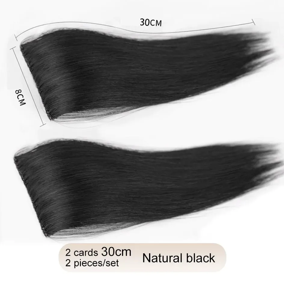 Synthetic 2 pieces/set of wig pads hair extensions opening and top replacement pieces replacement artifact