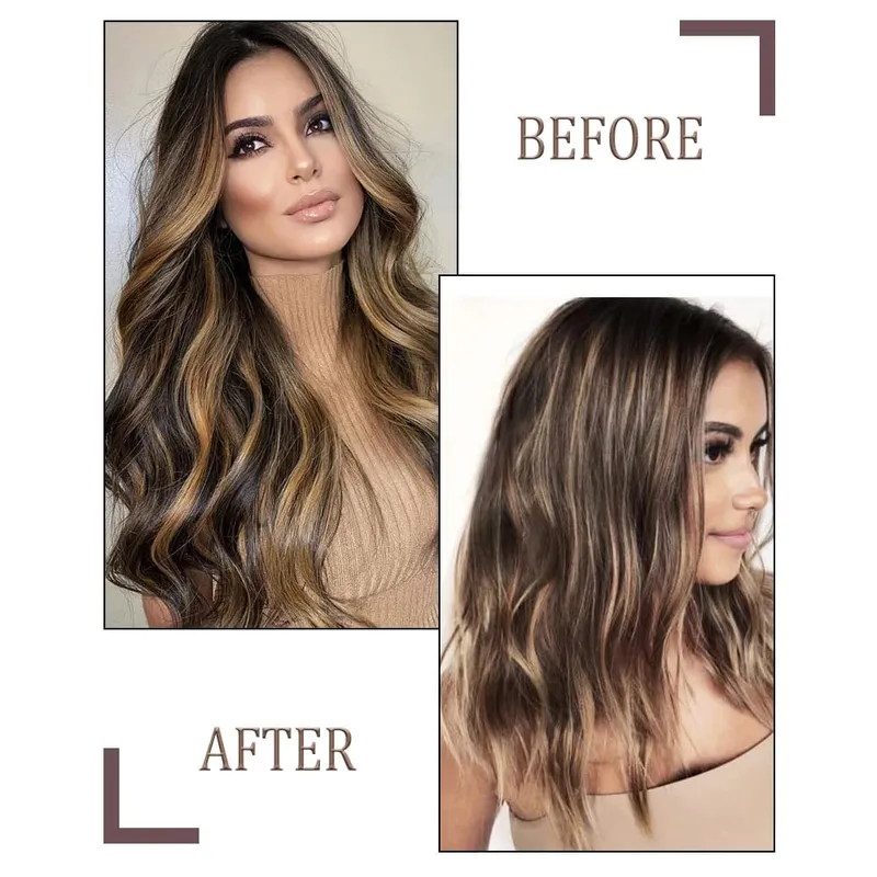 Long Wavy 5 Clip In Hair Extension Mga Synthetic Fiber Hairpieces na 22/32'' Black Blonde Mixed color False Hair Daily Use