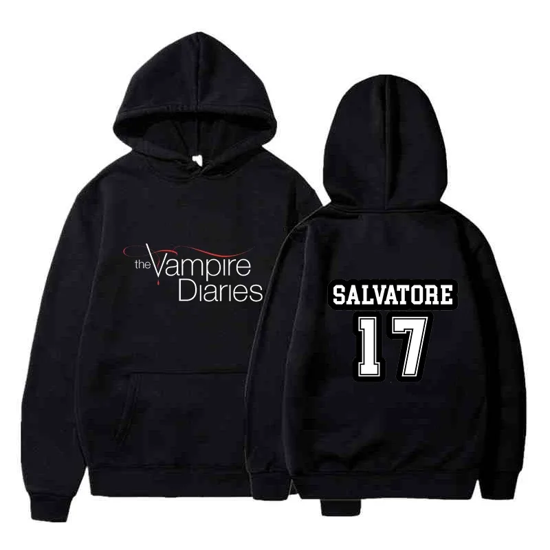 The Vampire Diaries Hoodies Men Clothes Long Sleeve Women Loose Streetwear Autumn Funny Sweatshirt Fashion Casual Hoodies