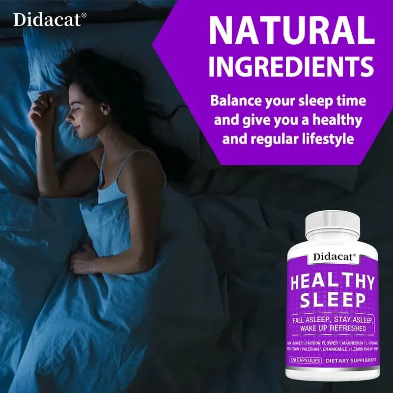 Valerian Capsules - with Magnesium Glycinate Chamomile Promate Sleep Quality Improve Mood Support Immune Health — image 3