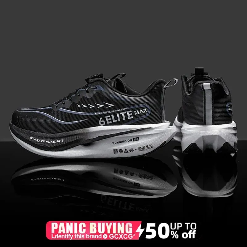Men Running Shoes Carbon Board Speciality Marathon Sports Breathable Lightweight Women's Comfortable Athletic Nonskid Sneakers