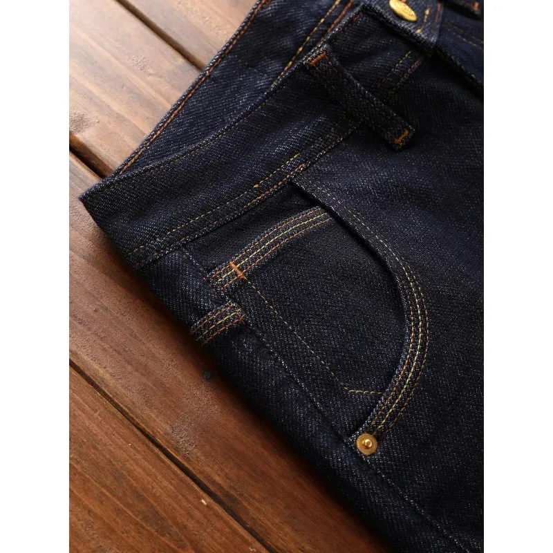 2025New Japanese Style Color Jeans Men High-End Trendy Retro Washed Casual Slim Straight Spring and Autumn Pants