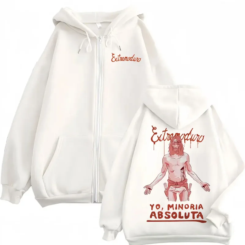 Band Extremoduro Yo,minoria Absolvta Zipper Hoodies Men Women Fashion Gothic Retro Jacket Sweatshirt Casual Fleece Zip Up Hooded