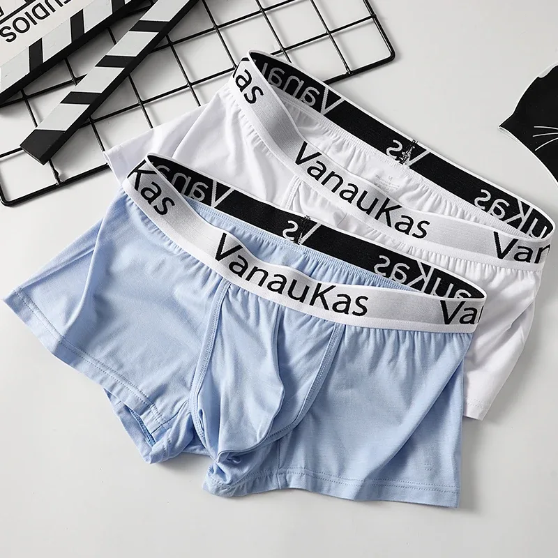 Mens Modal Underwear Boxer Shorts Convenient Pouch Opening for Male