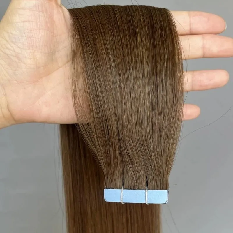 Remy Tape in Hair Extension Real Human Hair Ombre Brown Blonde Black Thick &Silky 20/40/60pcs No Frizzy No Tangle Salon Quality