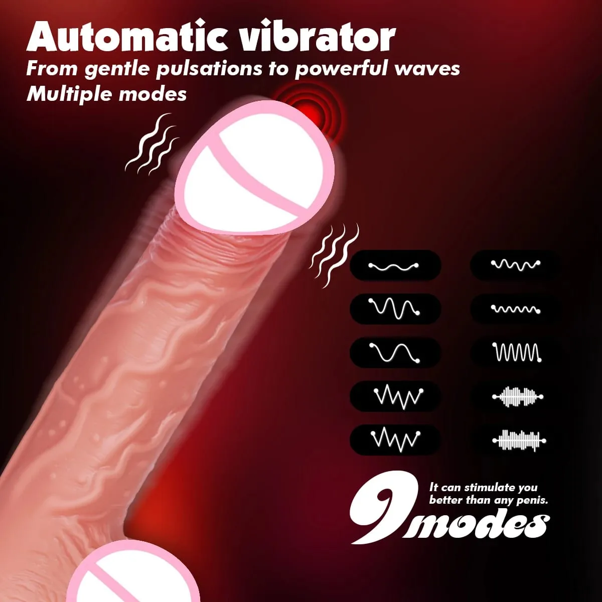 Thrusting Realistic Dildo Sex Toys Heating Thick Anal Dildos Telescopic Vibrating Modes Adult Sex Toys for Men Women Couple 18+