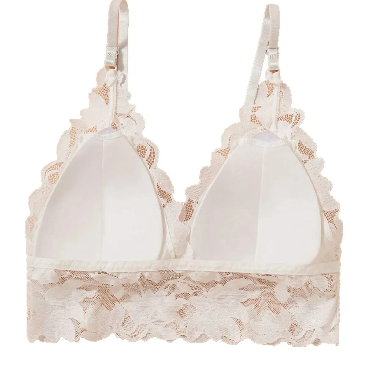 Women's Lace Bra and Panty Set Deep V Scalloped Edge 2 Piece Lingerie 2026