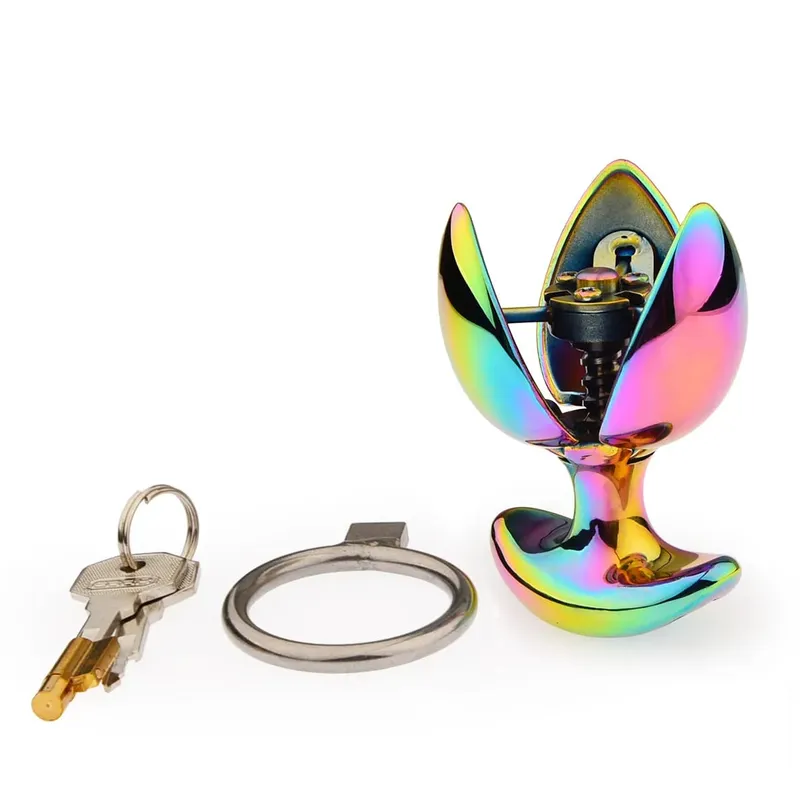 Plug Anal en métal coloré, vestibulaire, pour Masturbation Gay, Stimulation du point G, propagation du cunnilingus, peut être ouvert, jouets sexuels, 18 ans et plus