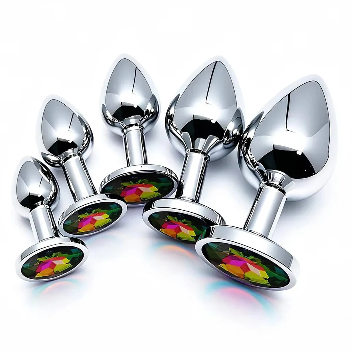5 Size Metal Anal Plug Butt Plug Sex Toy Butt Toy for Women Men Couples Adult Game Masturbator Anal Diamond Sex Toys