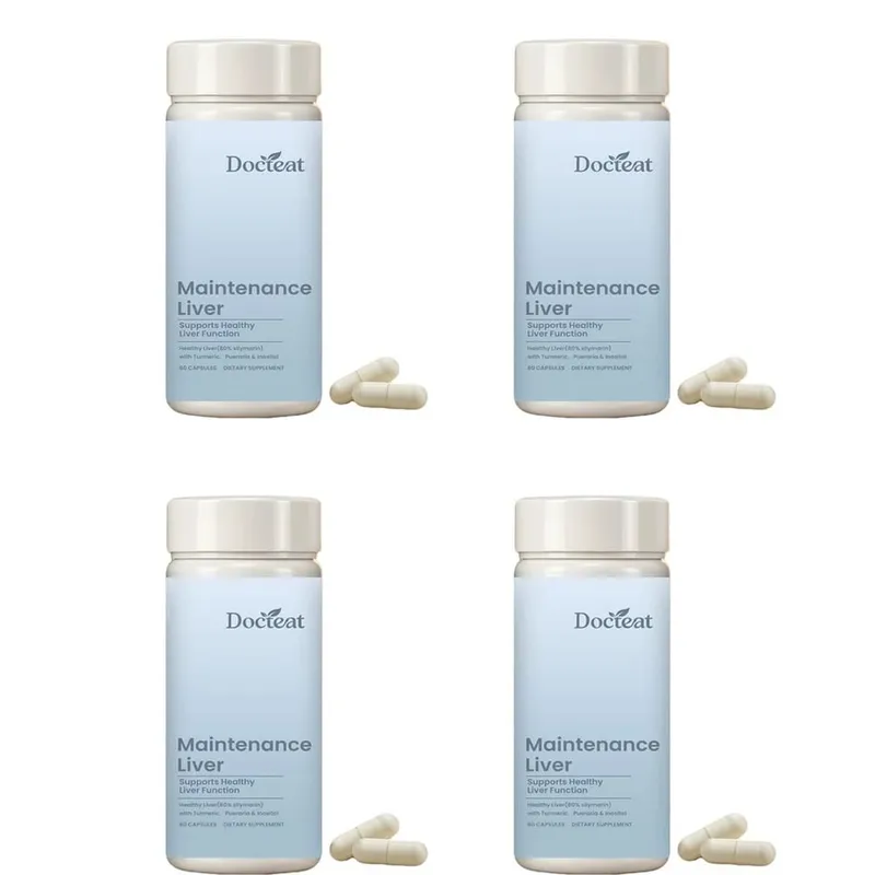 Liver Wellness Support Capsules with Milk Thistle Turmeric Extract Magnesium Glycinate Vitamin C E Herbal Formula 60 Capsules
