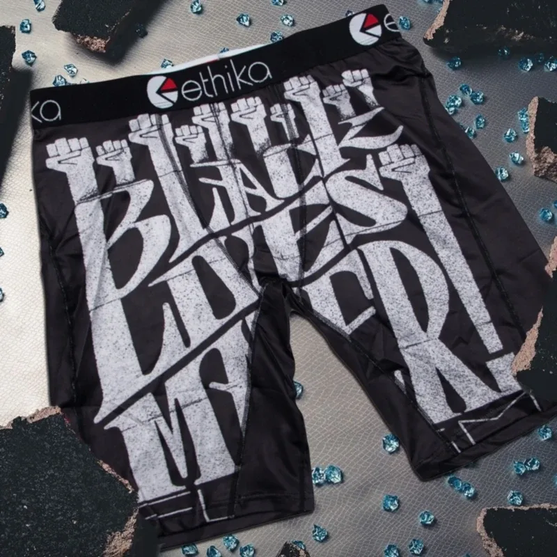 1Pcs Men Underwear Boxers Breathable Mesh Crotch Man Underpants Plus Size Mens Panties L-3XL Printed Men's Boxers Briefs