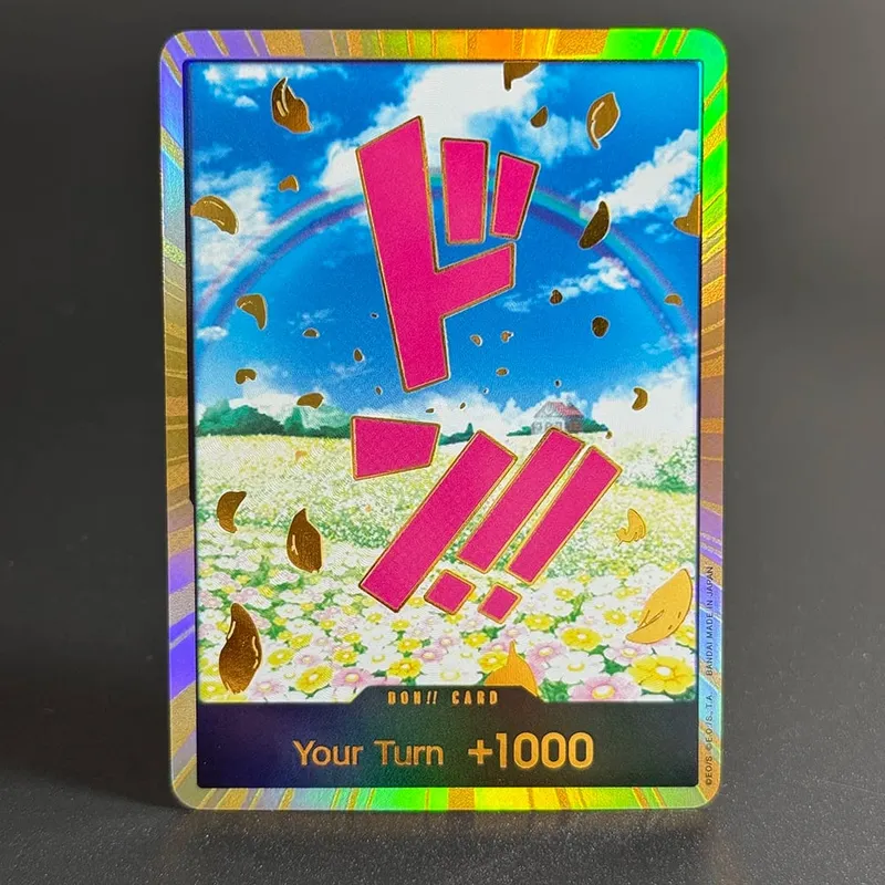 10PCS DON OPCG English TCG Gold DON!!! Collection Cards Zoro Ace Doflamingo Rebecca FOIL NM Refraction Flash Cards ToyGifts OPCG