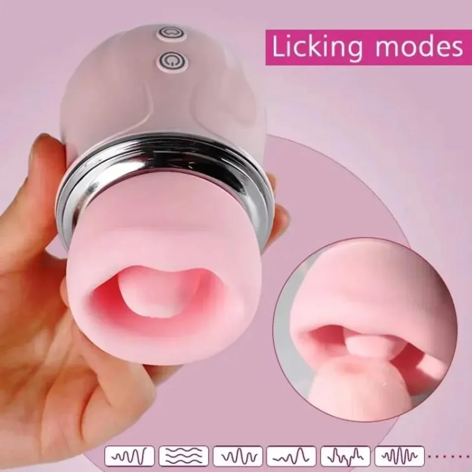 Tongue Licking Sucking Vibrator Female Nipple Breast Massager Sucker Clitoris Stimulator Rose-toy Sex Toys For Women Adult