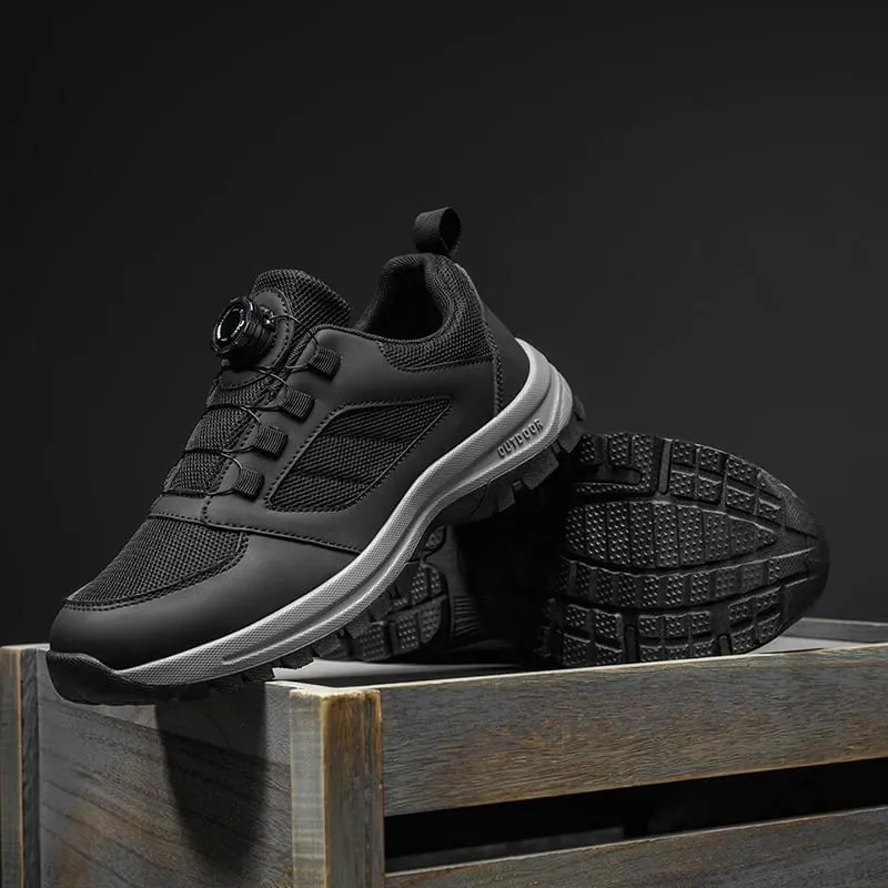 Season Hiking Shoes - No-Tie Rotating Buckle Closure Lightweight Trekking Boots with Cushioned EVA Insole & Arch Support