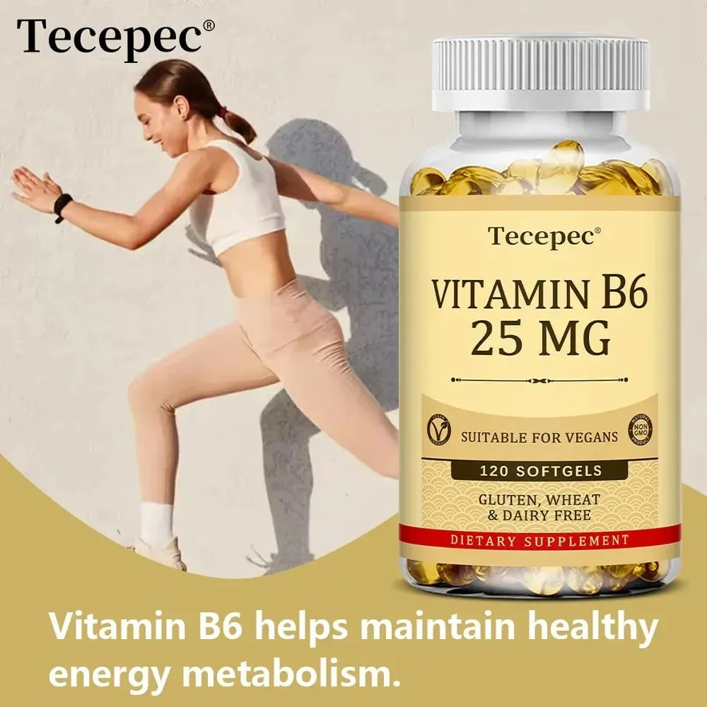 Vitamin B6 - Improves Metabolism Skin Health Antioxidant for Cardiovascular Neurological Immune and Eye Health