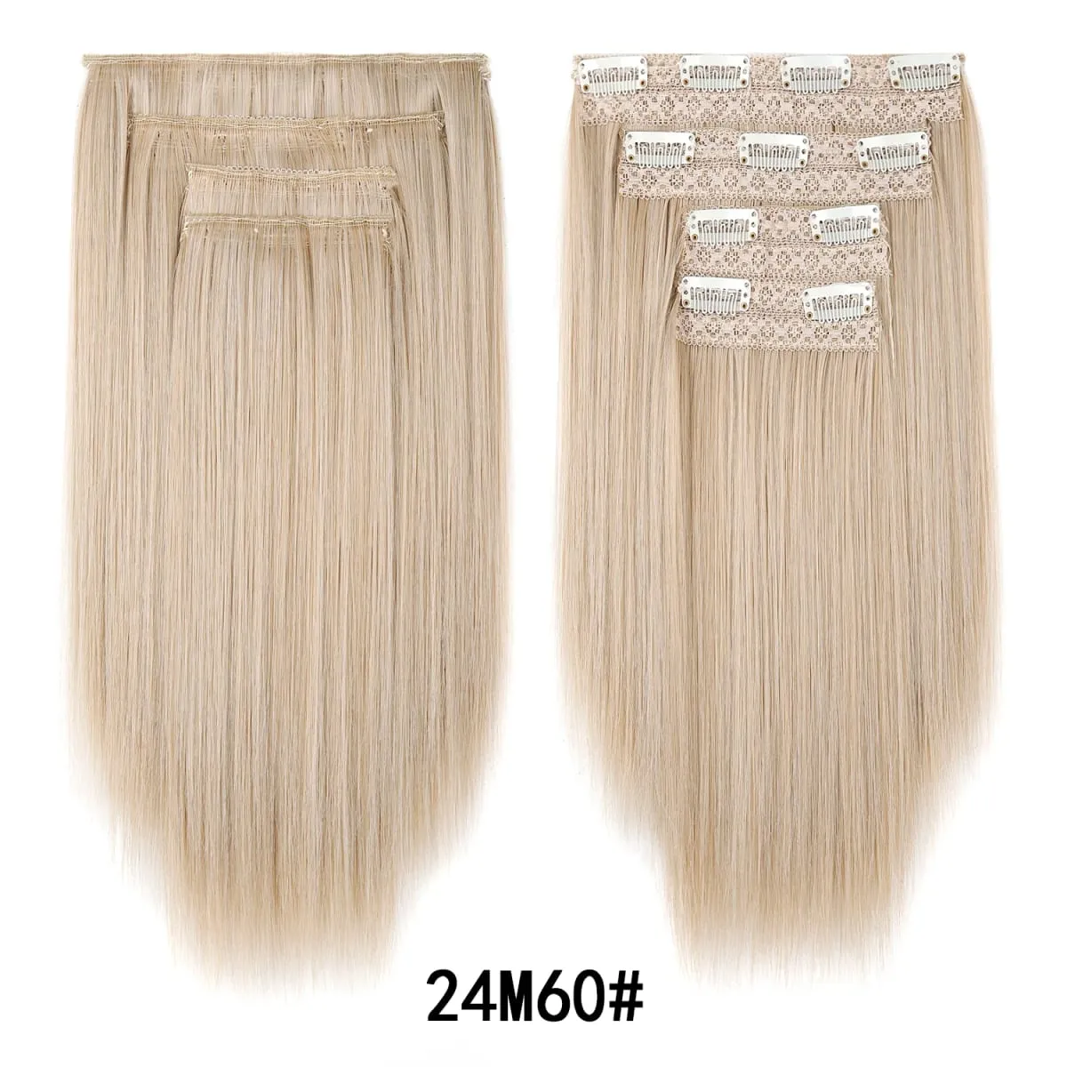 12 Inch Straight Clip In Hair Extensions 4Pcs/set Full Head Short Synthetic Highlight Hair Extensions For Women