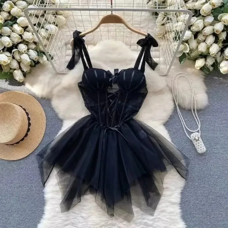 Woman Embroidery Floral Mesh Fashion Sexy Dress Chinese Style Short Sleeve Split Hollow Out Cheongsam New Gauze Sheer Dress
