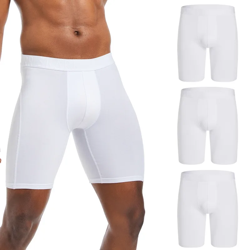 Long Leg 3pcs Pack Men Panties Polyester Underwear Male Brand Boxer And Underpants For Homme Lot Luxury Set Sexy Shorts Slip — image 7