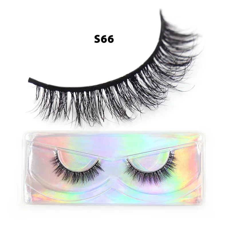 Short Natural 3D Mink Lashes Fluffy Wispy Fake Eyelashes Crisscross False Lashes Eyelash Extension Makeup