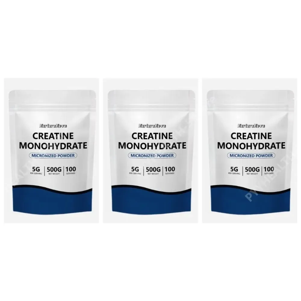Creatine Monohydrate Powder Micronized 5g Per Serving 100 CT 500g Net Weight for Sports Nutrition Fitness Training Support