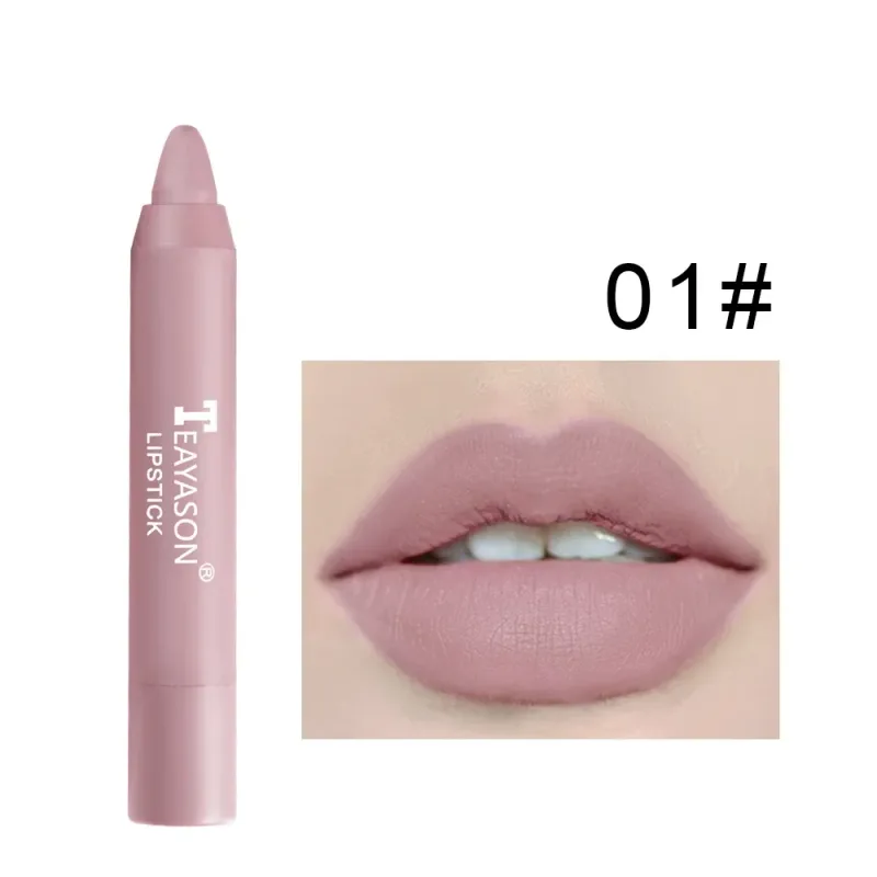 12 farben Samt Matte Lippenstifte Bleistift Wasserdicht Langlebig Sexy Rot Lippenstift auf-Stick Tasse Make-Up Lip Tint Stift kosmetik