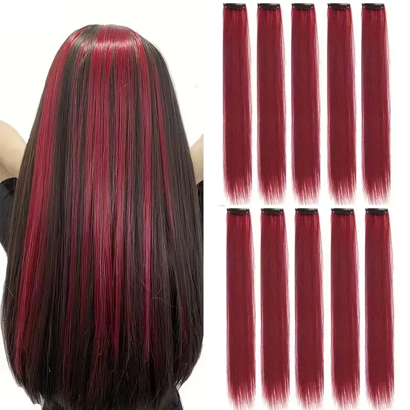 24Inch Synthetic 10pcs Long Straight Clip‑in Hair Extension Easy Install Hairpiece for Women Daily Party Hairstyle Accessory — image 15
