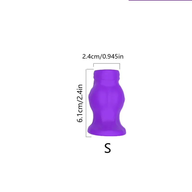 Soft Silicone Hollow Anal Plug Tunnel Butt Plug Daily Wear Flared Base Enema Dilator Anal Trainer Sex Toy for Men Women S/M/L