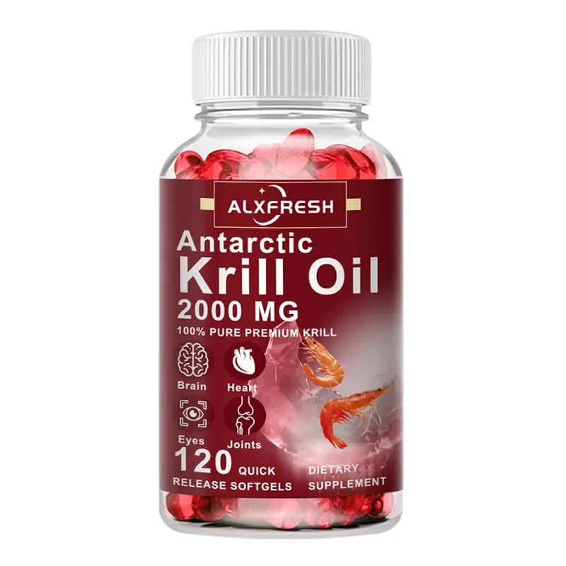 Krill Oil Capsules Improve Cholesterol Mood Antidepressant Effects Cardiovascular Protection Brain Cognitive Anti-inflammatory