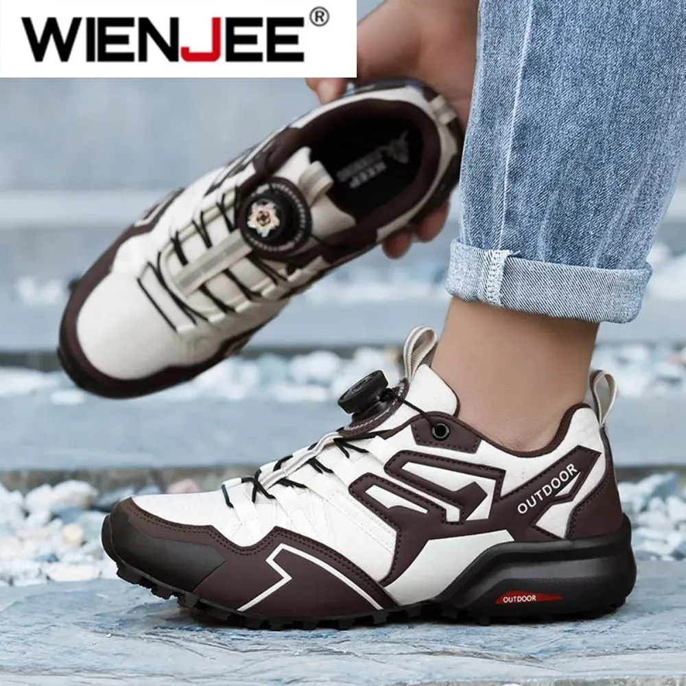 Men's Casual Sports Shoes Size 40-47 Rotating Lace-Up Men's Shoes Outdoor Non-Slip Breathable Comfortable Men's Sports Shoes