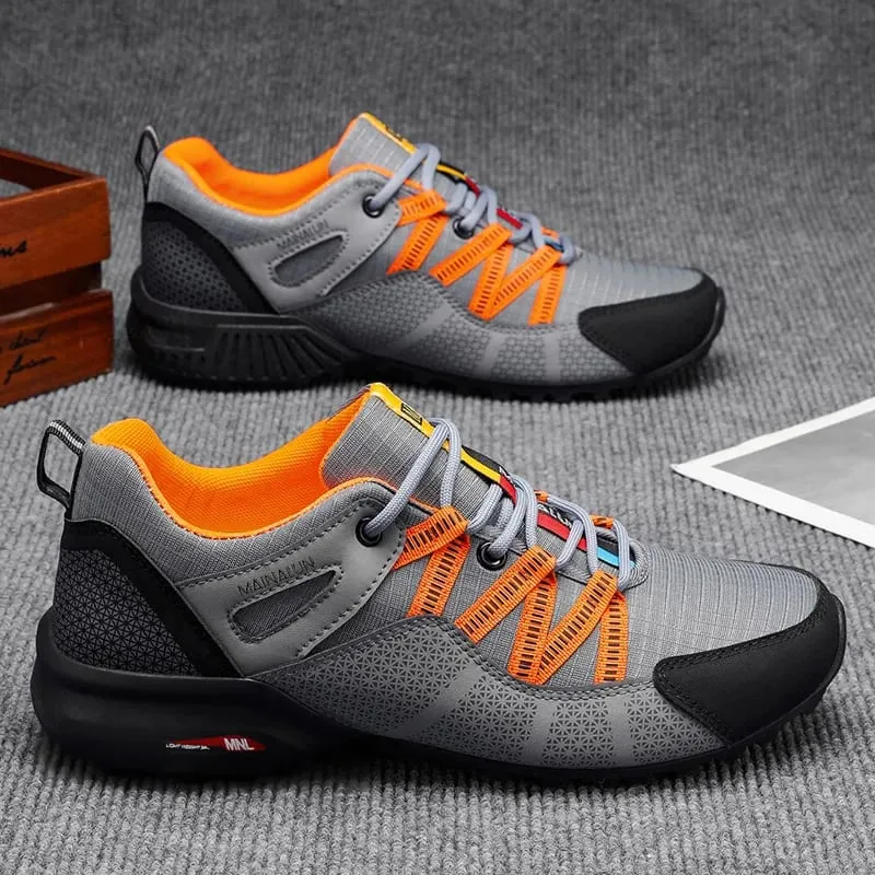 Breathable and lightweight men's shoes casual sports shoes outdoor hiking shoes. Street walking shoes