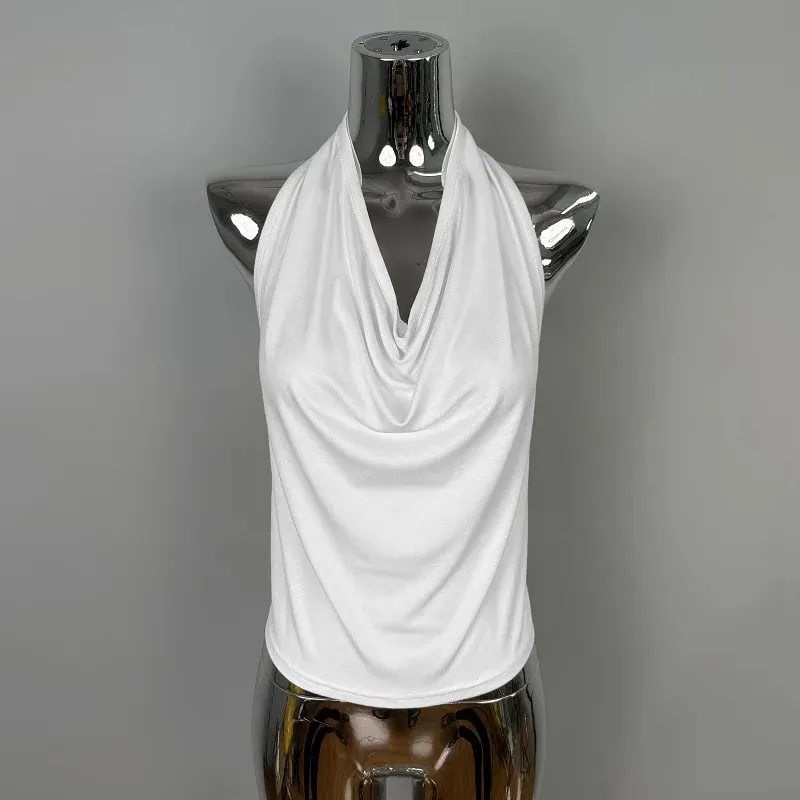 Korean Dongdaemun Sexy Slim Camisole 2026 Women Backless Pure Desire Spicy Girl Versatile Neck Hanging Strap Tank Top Y2K