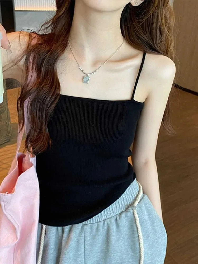 Casual Women Halter Crop Tops Summer Sleeveless Camis Backless Strap Tank Top Slim Solid Short Female Tube Cropped Vest 2026