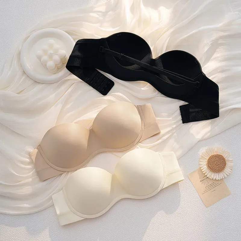 Bra Panties 1/2 Cup Thin Fashion Young Girls Fashion Intimates Push Up Gather Beauty Back Underwear Multiple Halter Lingerie Set