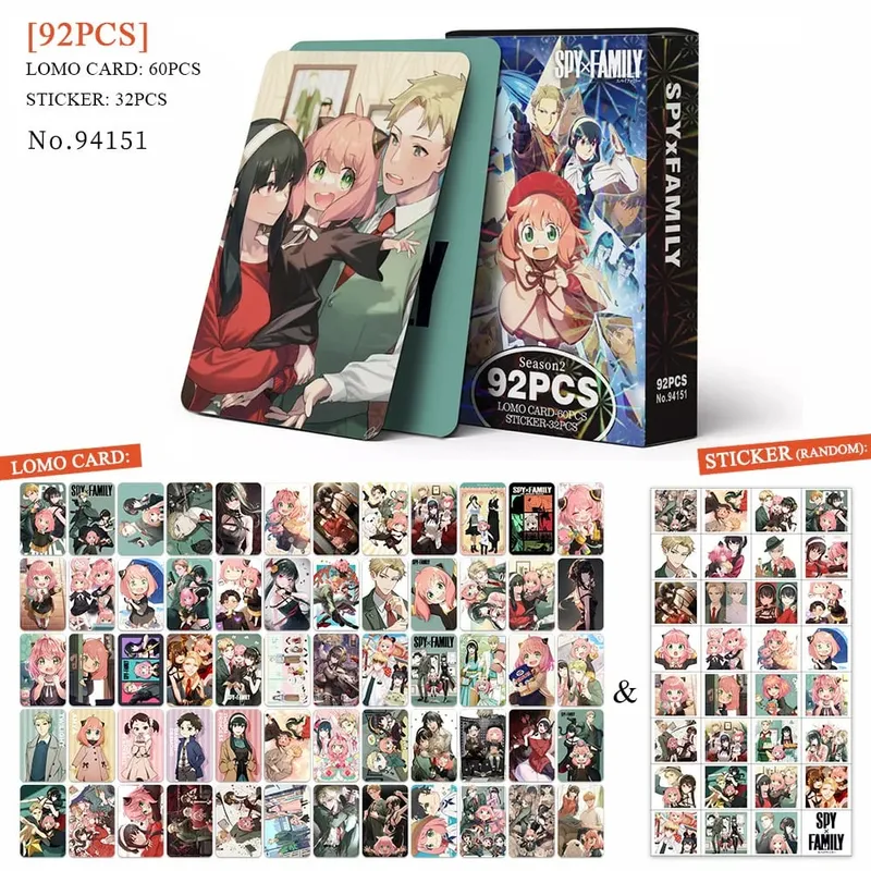 Carte postale de dessin animé Haikyuu Lomo, jouet tueur de démons Genshin Impact, cartes de Collection avec autocollants, cadeau d'anniversaire