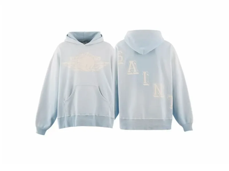 26SS New SAINT Mxxxxxx BABY MICHAEL HOODIE High-Street Oversized Cotton Hooded Sweater Printed Washed Hoodies For Men