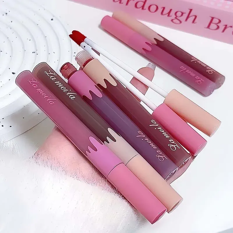 6warna Velvet Matte Lip Gloss Waterproof Non Stick Cup Silky Matte Hawthorn Red Lipgloss Lipgloss Seksi Lipstik Makeup Murah Gincu Kosmetik — image 5