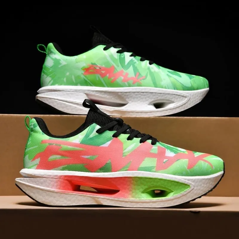 Men Running Shoes Carbon Board Marathon Speciality Sports Outdoor Air Breathable Lightweight Women Comfortable Athletic Sneakers