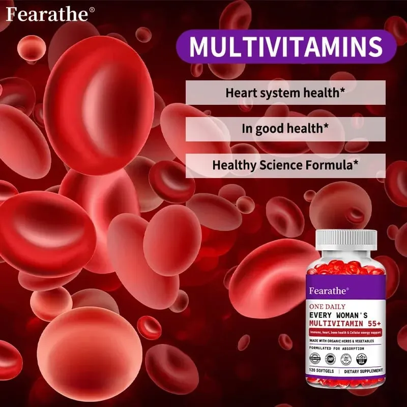 Women's Multivitamin One Tablet Per Day for Women Aged 55+ Probiotic Fermentation + D3 + B Vitamins Immunity Heart Joints