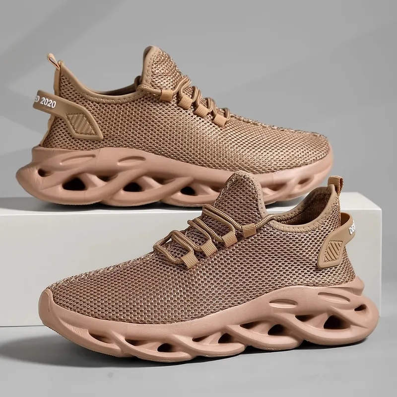 Men Casual Sneakers Outdoor Breathable Mesh For Women Light Shock-absorption Black Tennis Sports Running Black Jogging Shoes